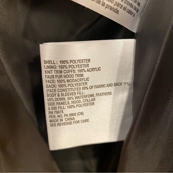 Michael Kors Black Down Puffer Fur Trim Hooded Parka Jacket - Picture 13 of 14